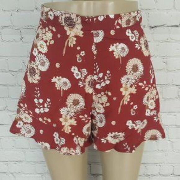 CHARLIE holiday avalon shorts burnt floral 4 NEW - Picture 6 of 7
